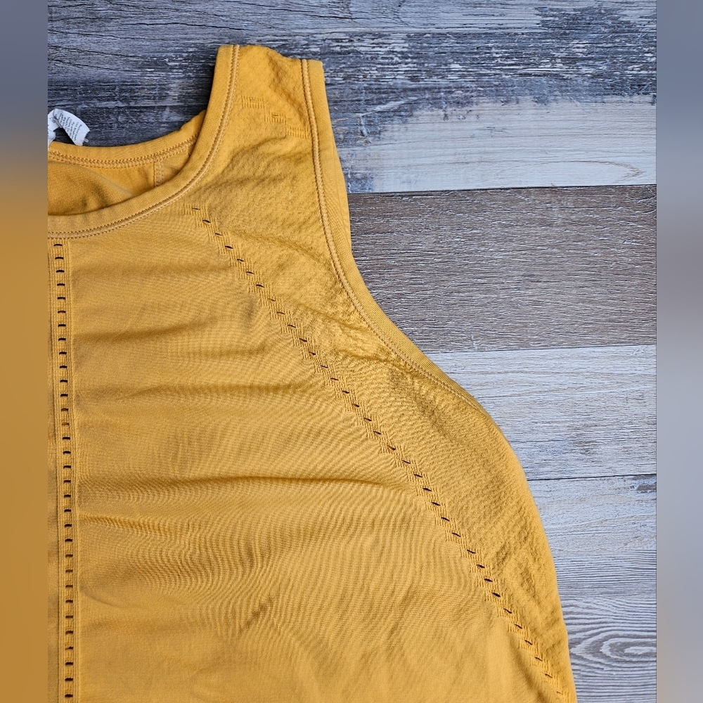 Athleta Tank Top Large Mustard Yellow - Picture 2 of 8